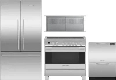 4 Piece Package Includes Refrigerator, Range, Hood And Dishwasher